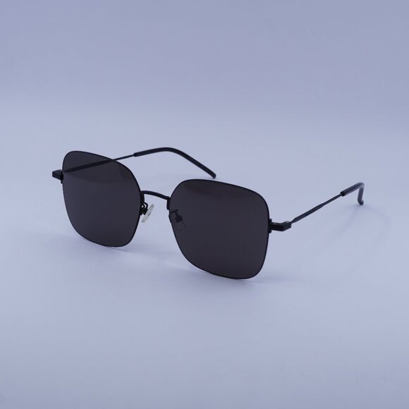 Saint Laurent SL410 WIRE 002 Sunglasses Black Square Frame, Black Lenses - Picture 1 of 9